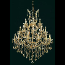 Elegant Lighting 2800D38G-GT/RC Crystal Maria Theresa Chandelier - Golden Teak (Smoky)