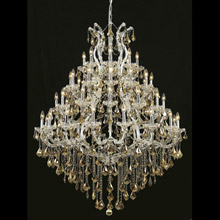 Elegant Lighting 2800G46C-GT/RC Crystal Maria Theresa Chandelier - Golden Teak (Smoky)