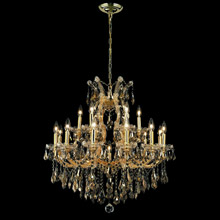 Elegant Lighting 2801D30G-GT/RC Crystal Maria Theresa Chandelier - Golden Teak (Smoky)