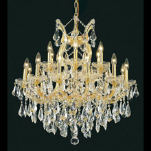 Elegant Lighting 2801D30G/RC Crystal Maria Theresa Chandelier - (Clear)