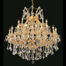 Elegant Lighting 2801D36G/RC Crystal Maria Theresa Chandelier - (Clear)