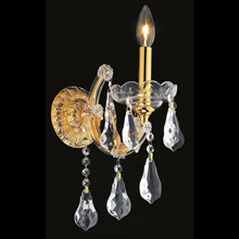 Elegant Lighting 2801W1G/RC Crystal Maria Theresa Wall Sconce - (Clear)