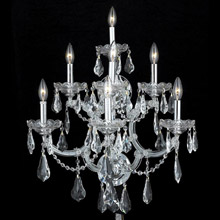 Elegant Lighting 2801W7C/RC Crystal Maria Theresa Wall Sconce - (Clear)