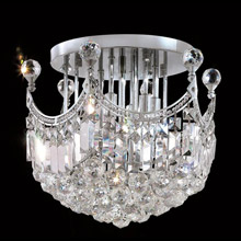 Elegant Lighting 8949F16C/EC Crystal Corona Semi Flush Mount Ceiling Light - (Clear)