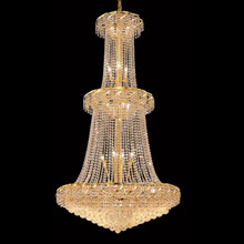 Elegant Lighting ECA1G36G/EC Crystal Belenus Tall Chandelier - (Clear)