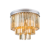 Crystal Sydney Flush Mount Ceiling Light Fixture - Elegant Lighting 1201F20PN-GT
