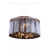 Crystal Sydney Large Flush Mount Ceiling Light Fixture - Elegant Lighting 1208F31PN-SS