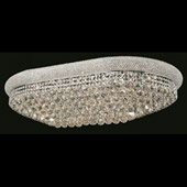 Crystal Primo Large Oval Flush Mount Ceiling Light Fixture - Elegant Lighting 1800F40SC