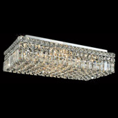 Crystal Maxime Rectangular Flush Mount Ceiling Light Fixture - Elegant Lighting 2034F24C