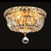 Crystal Tranquil Flush Mount Ceiling Light Fixture - Elegant Lighting 2528F10G