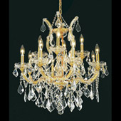 Crystal Maria Theresa Chandelier - Elegant Lighting 2800D27G