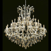 Crystal Maria Theresa Large Chandelier - Elegant Lighting 2801G52C-GT