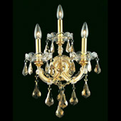 Crystal Maria Theresa Wall Sconce - Elegant Lighting 2801W3G-GT
