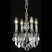 Crystal Lillie Mini Chandelier Pendant - Elegant Lighting 9104D10PW
