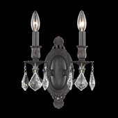 Crystal Rosalia Wall Sconce - Elegant Lighting 9202W9DB