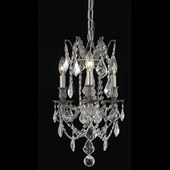 Crystal Rosalia Mini Chandelier Pendant - Elegant Lighting 9203D13PW