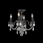 Crystal Rosalia Semi Flush Mount Ceiling Light - Elegant Lighting 9204F17DB
