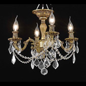 Crystal Rosalia Semi Flush Mount Ceiling Light - Elegant Lighting 9204F17FG