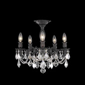Crystal Rosalia Semi Flush Mount Ceiling Light - Elegant Lighting 9205F18DB