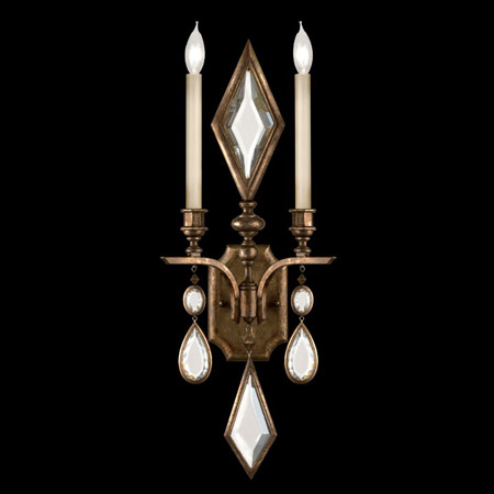 Fine Art Handcrafted Lighting 718150-3 Crystal Encased Gems Clear Wall Sconce