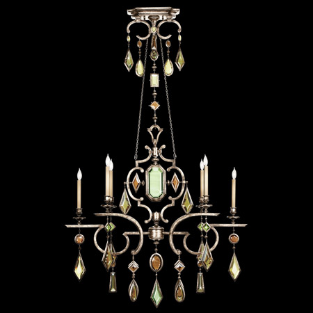 Fine Art Handcrafted Lighting 725940-1 Crystal Encased Gems Oval Chandelier