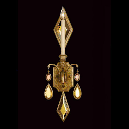Fine Art Handcrafted Lighting 728850-1 Crystal Encased Gems Wall Sconce