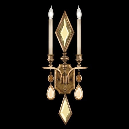 Fine Art Handcrafted Lighting 729150-1 Crystal Encased Gems Wall Sconce