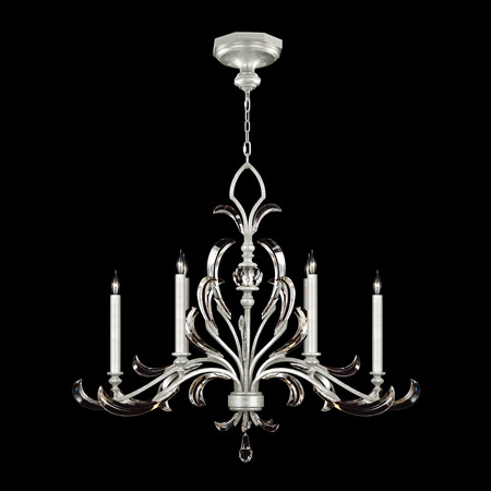 Fine Art Handcrafted Lighting 739240-4 Crystal Beveled Arcs Oval Chandelier