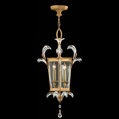 Fine Art Handcrafted Lighting 762340 Crystal Beveled Arcs Gold Lantern