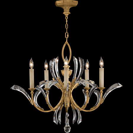 Fine Art Handcrafted Lighting 763040 Crystal Beveled Arcs Gold Chandelier