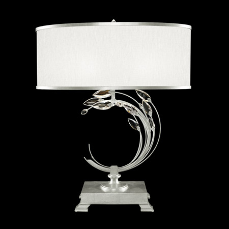 Fine Art Handcrafted Lighting 771510-41 Crystal Crystal Laurel Left Facing Silver Table Lamp