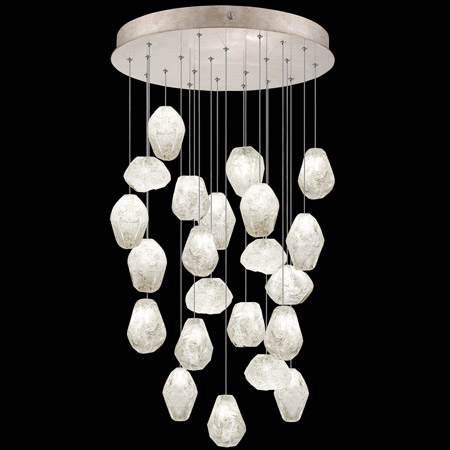 Fine Art Handcrafted Lighting 853240-23L Natural Inspirations 24" Round Multi Pendant Fixture