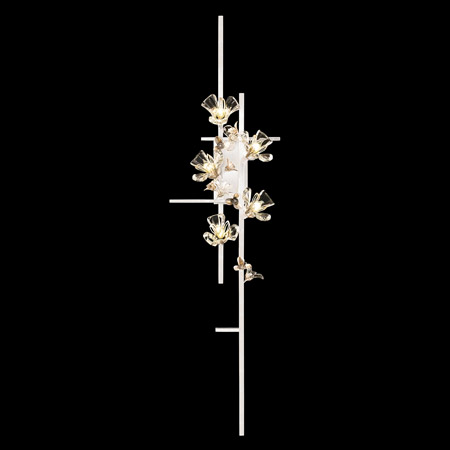 Fine Art Handcrafted Lighting 918850-3 Crystal Azu 64" Tall Left Facing Wall Sconce