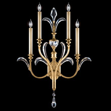 Fine Art Handcrafted Lighting 762550 Crystal Beveled Arcs Gold Wall Sconce