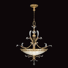 Fine Art Handcrafted Lighting 762740 Crystal Beveled Arcs Gold Large Inverted Pendant