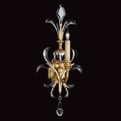 Crystal Beveled Arcs Gold Wall Sconce - Fine Art Handcrafted Lighting 760450