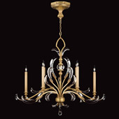 Crystal Beveled Arcs Gold Oval Chandelier - Fine Art Handcrafted Lighting 760540