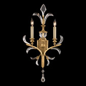 Crystal Beveled Arcs Gold Wall Sconce - Fine Art Handcrafted Lighting 760750