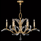 Crystal Beveled Arcs Gold Chandelier - Fine Art Handcrafted Lighting 761240