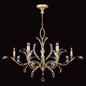 Crystal Beveled Arcs Gold Oval Chandelier - Fine Art Handcrafted Lighting 761640
