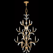 Crystal Beveled Arcs Gold Extra Tall Chandelier - Fine Art Handcrafted Lighting 762940