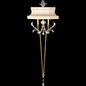 Crystal Beveled Arcs Gold Tall Wall Sconce - Fine Art Handcrafted Lighting 768450