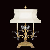 Crystal Beveled Arcs Gold Table Lamp - Fine Art Handcrafted Lighting 769110