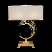 Crystal Crystal Laurel Left Facing Gold Table Lamp - Fine Art Handcrafted Lighting 771510-33