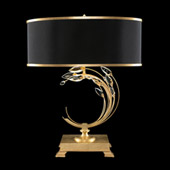 Crystal Crystal Laurel Left Facing Gold Table Lamp - Fine Art Handcrafted Lighting 771510-34