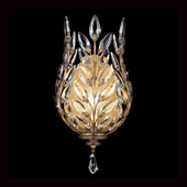 Crystal Crystal Laurel Gold Smaller Wall Sconce - Fine Art Handcrafted Lighting 773850
