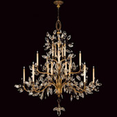Crystal Crystal Laurel Gold Grand Chandelier - Fine Art Handcrafted Lighting 774540
