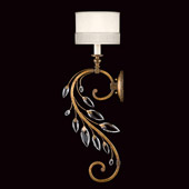 Crystal Crystal Laurel Gold Wall Sconce - Fine Art Handcrafted Lighting 774850