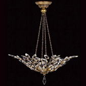 Crystal Crystal Laurel Gold Inverted Pendant - Fine Art Handcrafted Lighting 776340