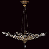 Crystal Crystal Laurel Gold Large Inverted Pendant - Fine Art Handcrafted Lighting 776440